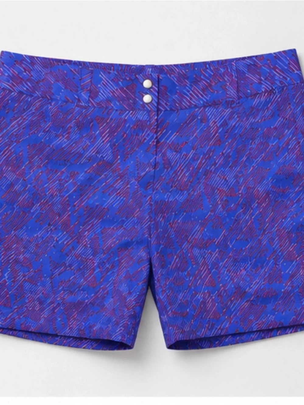 adidas Women's Royal Blue & Purple Abstract Athletic Shorts